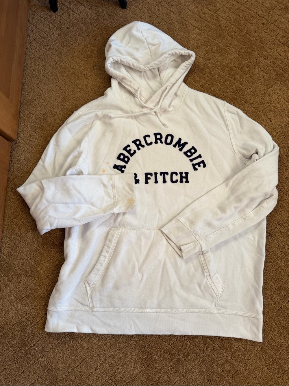 Abercrombie And Fitch White Embroidered Sweatshirt Men’s XXL